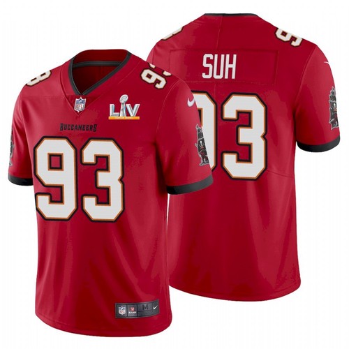 Men's Tampa Bay Buccaneers #93 Ndamukong Suh Red 2021 Super Bowl LV Limited Stitched Jersey